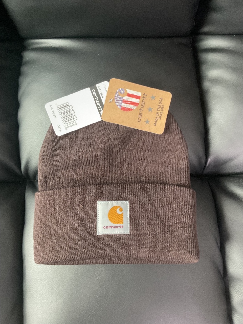 Carhartt A18 Knit Cuffed Beanie Brown Hat Winter Watch Cap OSFA NWT
